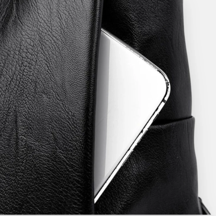 BOLSA MOCHILA COURO