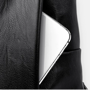 BOLSA MOCHILA COURO