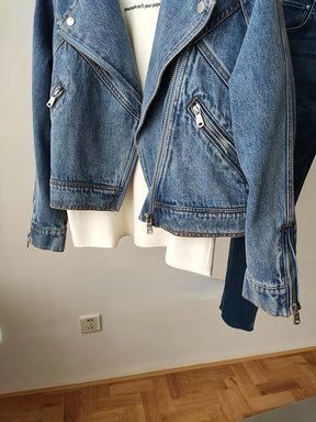 JAQUETA JEANS DENIM BIKER