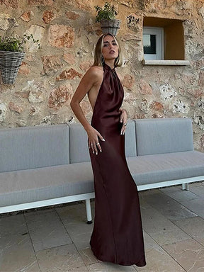 VESTIDO DE CETIM LUIZA