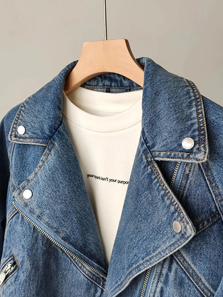 JAQUETA JEANS DENIM BIKER