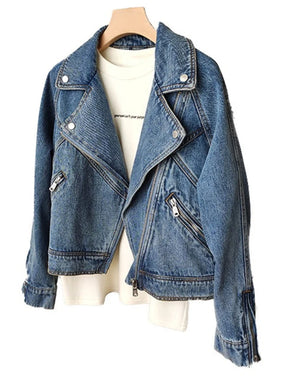 JAQUETA JEANS DENIM BIKER