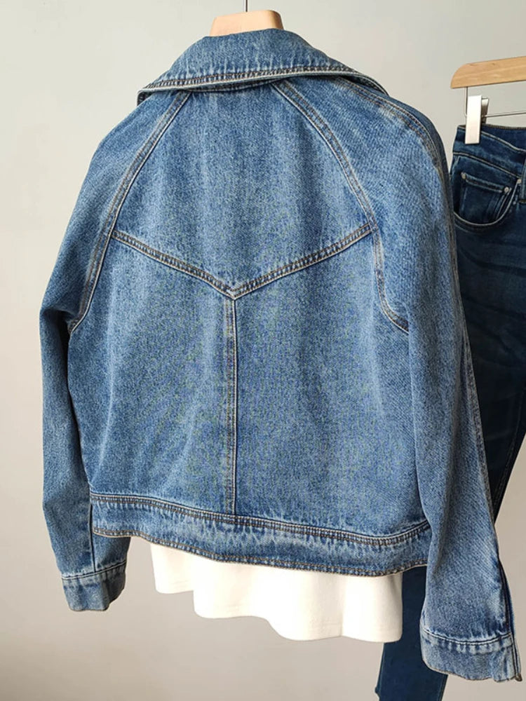 JAQUETA JEANS DENIM BIKER